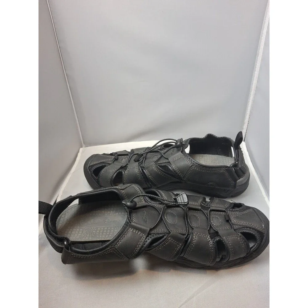 EDDIE BAUER Men's Fisherman Strappy Sport Sandals Black Size 12